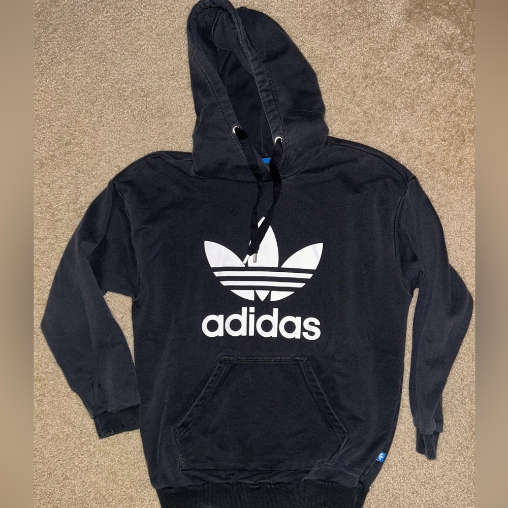 Women’s Adidas Black and White Hoodie